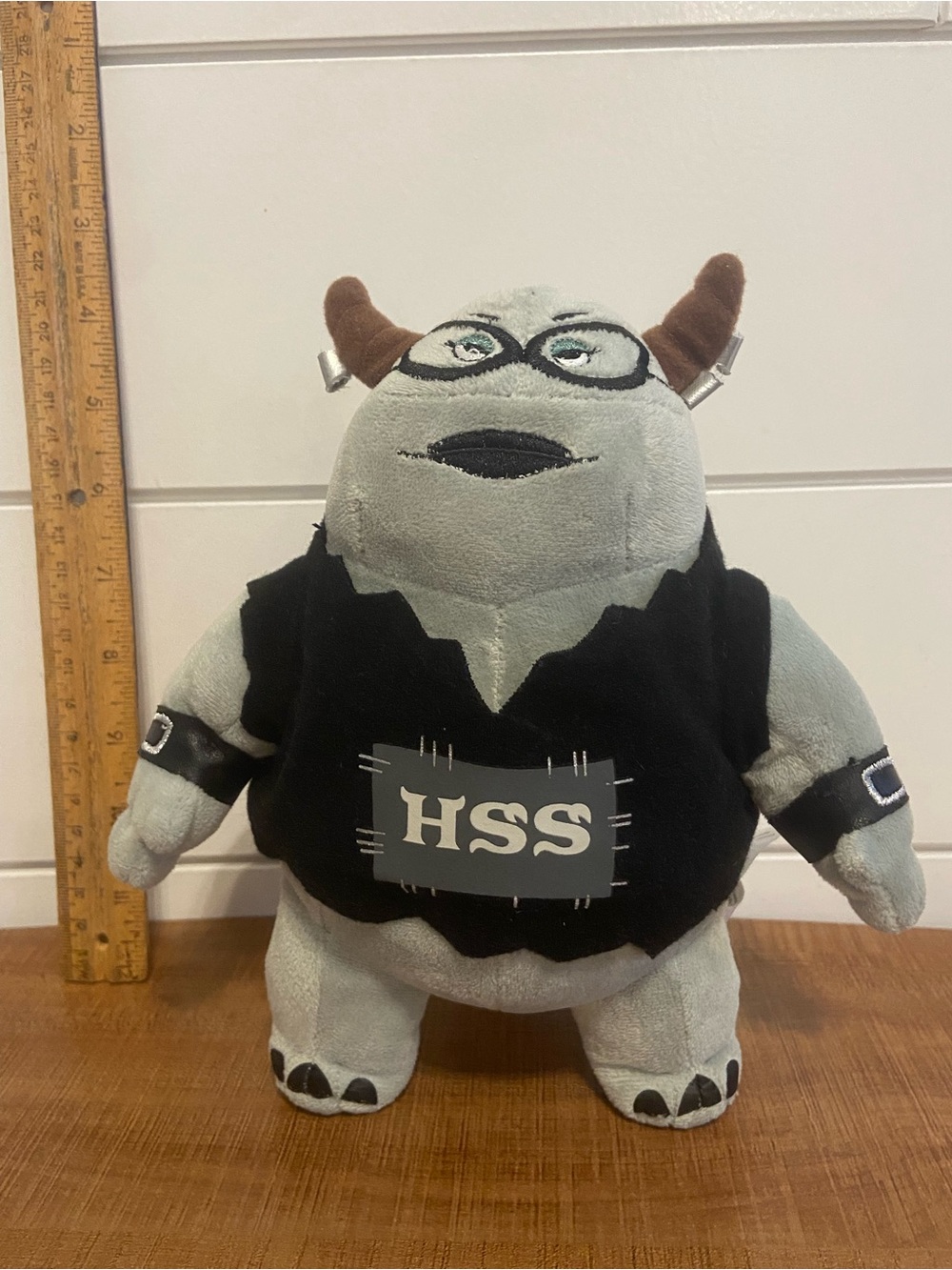 HSS Plush Monster Stuffed Animal - Gray with Black Vest
